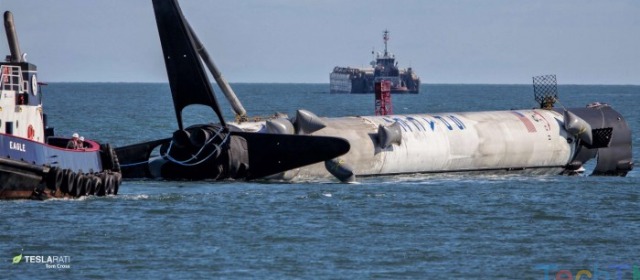SpaceX第五批星链成功发射 火箭助推器回收失败落入大海