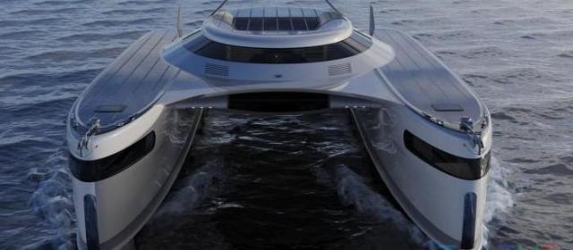 意大利著名游艇设计公司Lazzarini推出太阳能两栖双体船