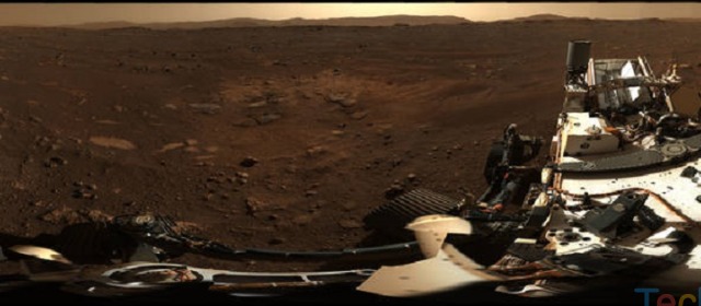 NASA的毅力号漫游车提供在火星陆点的高清全景图